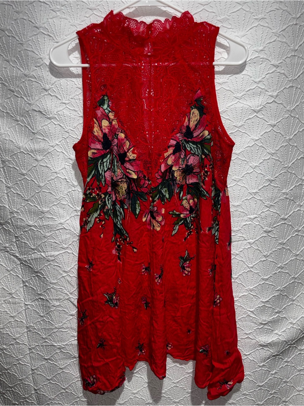 Free People Intimately Free People Sleep Chemise Floral Lace Coral Pink Small